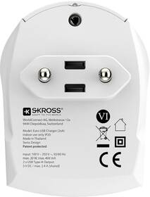 Cestovný adaptér SKROSS pre použitie v Európe pre 2 USB biely

 obrázok produktu 3 z 6