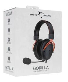 Headset White Shark GORILLA pro PC, PS4/PS5, Xbox, Mac čierny/červený

 obrázok produktu 6 z 12