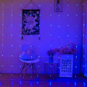 Vianočné osvetlenie ColorWay vnútorné, 300 LED, 3× 3m, 220–240V AC, modrá 

 obrázok produktu 11 z 11