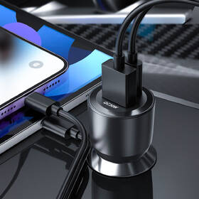 Adaptér do auta Mobile Origin 1x USB-A/1x USB-C 60W čierny

 obrázok produktu 3 z 11