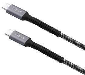 Kábel FIXED Armor USB-C/USB-C, PD, 240 W, 1,2 m sivý

 obrázok produktu 3 z 9