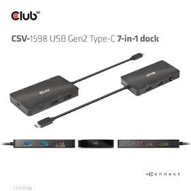 Dokovacia stanica Club3D USB-C, Dual DisplayPort 4K, 7in1 čierna

 obrázok produktu 4 z 5