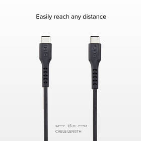 Kábel SBS USB-C/USB-C, 25 W, 1,5 m čierny

 obrázok produktu 2 z 4