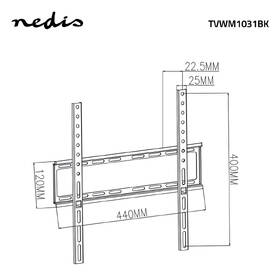 Držiak na TV Nedis pevný, pre uhlopriečky 23" až 55", nosnosť 35 kg čierny

 obrázok produktu 3 z 4
