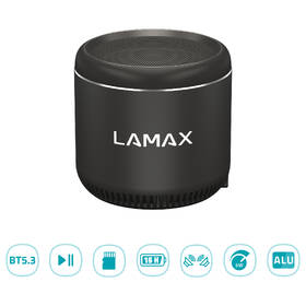 Prenosný reproduktor LAMAX Sphere2 Mini, USB-C čierny

 obrázok produktu 2 z 6