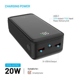 Powerbank FIXED Zen2 30 s LCD displejom, PD 20W, 30000 mAh čierny

 obrázok produktu 2 z 9