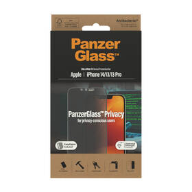 Tvrdené sklo PanzerGlass Privacy na Apple iPhone 14/13/13 Pro s inštalačným rámčekom 

 obrázok produktu 5 z 6