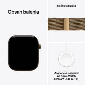 Inteligentné hodinky Apple GPS + Cellular 46 mm žiarivo zlatý titán, žiarivo zlatý milánsky ťah - S/M 

 obrázok produktu 6 z 6