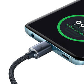 Kábel Baseus Crystal Shine Series USB-C/USB-C 100W 2m čierny

 obrázok produktu 3 z 10
