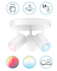 Bodové svietidlo WiZ IMAGEO Spots 3x5W RD, RGB biele

 obrázok produktu 1 z 8