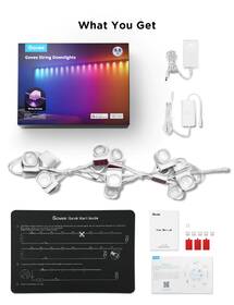 Bodové svietidlo Govee RGBIC LED String Downlights, 3m biele

 obrázok produktu 9 z 11