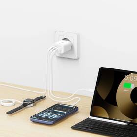 Nabíjačka do siete Swissten EDGE GaN 2x USB-C PD 65W/1x USB-A 18W QC biela

 obrázok produktu 5 z 5