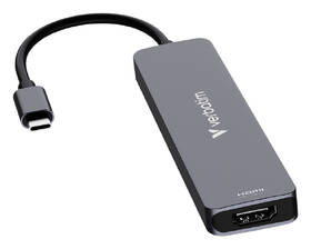 USB Hub Verbatim USB-C Essentials Multiport Hub 7 port - 2x USB 3.2 GEN 1 / HDMI / USB-C PD / USB-C 3.2 Gen 1 sivý

 obrázok produktu 1 z 5