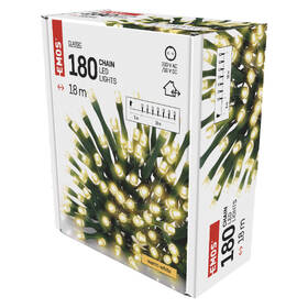 Vianočné osvetlenie EMOS 240 LED reťaz, 24 m, vonkajšia aj vnútorná, teplá biela, časovač 

 obrázok produktu 8 z 8