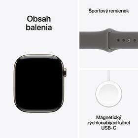 Inteligentné hodinky Apple GPS + Cellular 42mm prírodný titán - skalovo sivý športový remienok - S/M 

 obrázok produktu 7 z 7