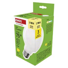 LED žiarovka EMOS Filament globe, 7,8 W, 1055lm, E27, teplá biela 

 obrázok produktu 2 z 3