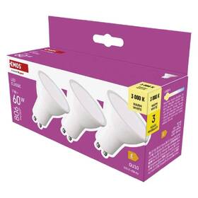 LED žiarovka EMOS Classic MR16, GU10, 7W, teplá biela (3 ks) 

 obrázok produktu 3 z 3