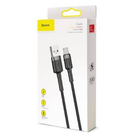 Kábel Baseus Cafule USB/USB-C, 2A, 3m čierny/sivý

 obrázok produktu 4 z 4
