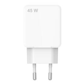 Nabíjačka do siete Celly SLIM USB-C/USB-A GaN, 45 W biely

 obrázok produktu 3 z 4
