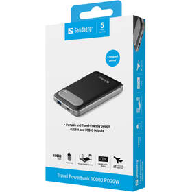 Powerbank Sandberg Travel 10000 mAh PD 20W čierny/strieborný

 obrázok produktu 1 z 1