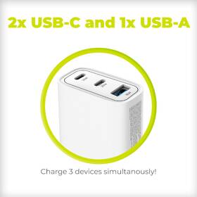 Nabíjačka do siete Mobile Origin 1x USB-A/2x USB-C GaN 40W biela

 obrázok produktu 5 z 11