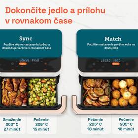 Fritéza teplovzdušná COSORI TF101S Dual Blaze TwinFry, 10 l biela

 obrázok produktu 26 z 33