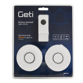 Zvonček bezdrôtový Geti GWD205 W biely

 obrázok produktu 3 z 4
