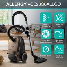 Podlahový vysávač Gorenje VCE28G6ALLGO G600 ALLERGY zlatý

 obrázok produktu 12 z 12