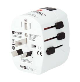 Cestovný adaptér SKROSS pre celý svet, USB/USB-C 45W biely

 obrázok produktu 4 z 8