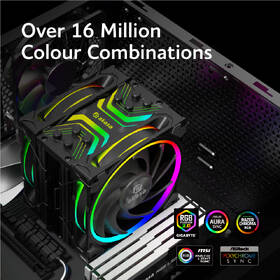 Chladič CPU AKASA H4 Plus + SOHO AR12 Reverse Blade Fan čierny

 obrázok produktu 4 z 5