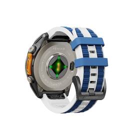 Remienok Cubenest Premium Silicone Garmin QuickFit Band 22mm biely/modrý

 obrázok produktu 3 z 5