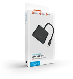 USB Hub FIXED Quadri 5-port USB-C, 140W PD 3.1 čierny

 obrázok produktu 6 z 6