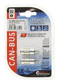 Autožiarovka Compass 33829 27 LED 12V T10 NEW-CAN-BUS (2 ks) 

 obrázok produktu 3 z 3