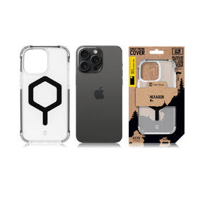 Kryt na mobil Tactical MagForce Hexagon na Apple iPhone 15 Pro Max čierny/priehľadný

 obrázok produktu 5 z 5
