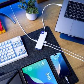 USB Hub HyperDrive Flex 8 Port USB-C biely/modrý

 obrázok produktu 6 z 6