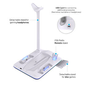 Dokovacia stanica FIXED pre PlayStation 5 (Slim) s vetrákmi a nabíjaním pre dva ovládače DualSense čierna/biela

 obrázok produktu 6 z 11