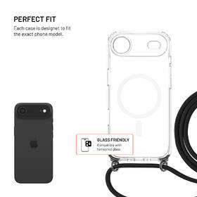 Kryt na mobil FIXED MagPure Neck s čiernou šnúrkou na krk na Apple iPhone Air priehľadný

 obrázok produktu 1 z 8