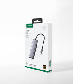 USB Hub UGREEN 7-in-1 4K HDMI USB-C sivý

 obrázok produktu 8 z 8
