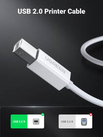 Kábel UGREEN USB-C/USB 2.0 B, 1,5m biely

 obrázok produktu 4 z 5