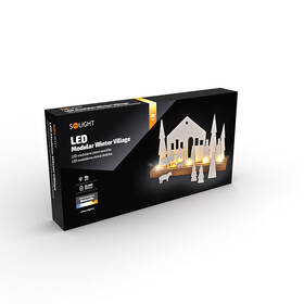 LED dekorácie Solight zimná dedinka, modulárna, 14 prvkov, 10x LED, 2x AAA 

 obrázok produktu 5 z 5