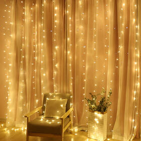 Vianočné osvetlenie ColorWay vnútorné, 300 LED, 3× 3m, 220–240V AC, teplá biela 

 obrázok produktu 8 z 17