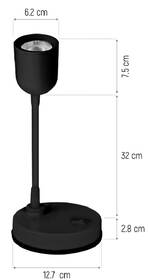 Stolná lampa Dpm R2T-4W BLK 

 obrázok produktu 4 z 7