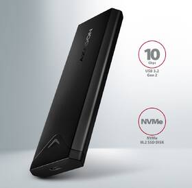 Externý rámček Axagon Black Arrow box, USB-C 10 Gbps - M.2 NVMe SSD čierny

 obrázok produktu 1 z 9