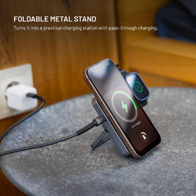 Powerbank FIXED MagZen 5 Stand, nabíjení Apple Watch, MagSafe, 5000 mAh sivá

 obrázok produktu 6 z 10