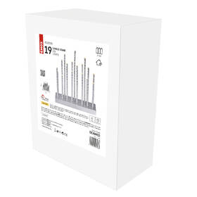 LED dekorácie EMOS 19 LED svietnik strieborný, 28,5 cm, 3x AA, vnútorná, teplá biela, časovač 

 obrázok produktu 3 z 4