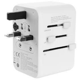Cestovný adaptér FIXED pre EU, UK a USA/AUS, s 3xUSB-C a 2xUSB výstupom, GaN, PD 65W biely

 obrázok produktu 4 z 12