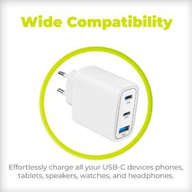 Nabíjačka do siete Mobile Origin 1x USB-A/2x USB-C GaN 40W biela

 obrázok produktu 10 z 11