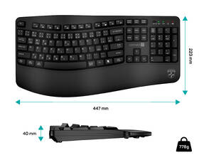 Klávesnica Connect IT For Health ErgoOffice, CZ/SK layout čierna

 obrázok produktu 4 z 5