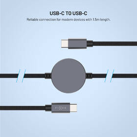 Nabíjací kábel FIXED USB-C/USB-C a Apple/Samsung Watch nabíjačkou, 1,5 m, PD 60W sivý

 obrázok produktu 5 z 8