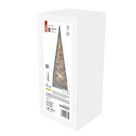 LED dekorácie EMOS pyramída drevená, 36 cm, 2x AA, vnútorná, teplá biela, časovač 

 obrázok produktu 5 z 5